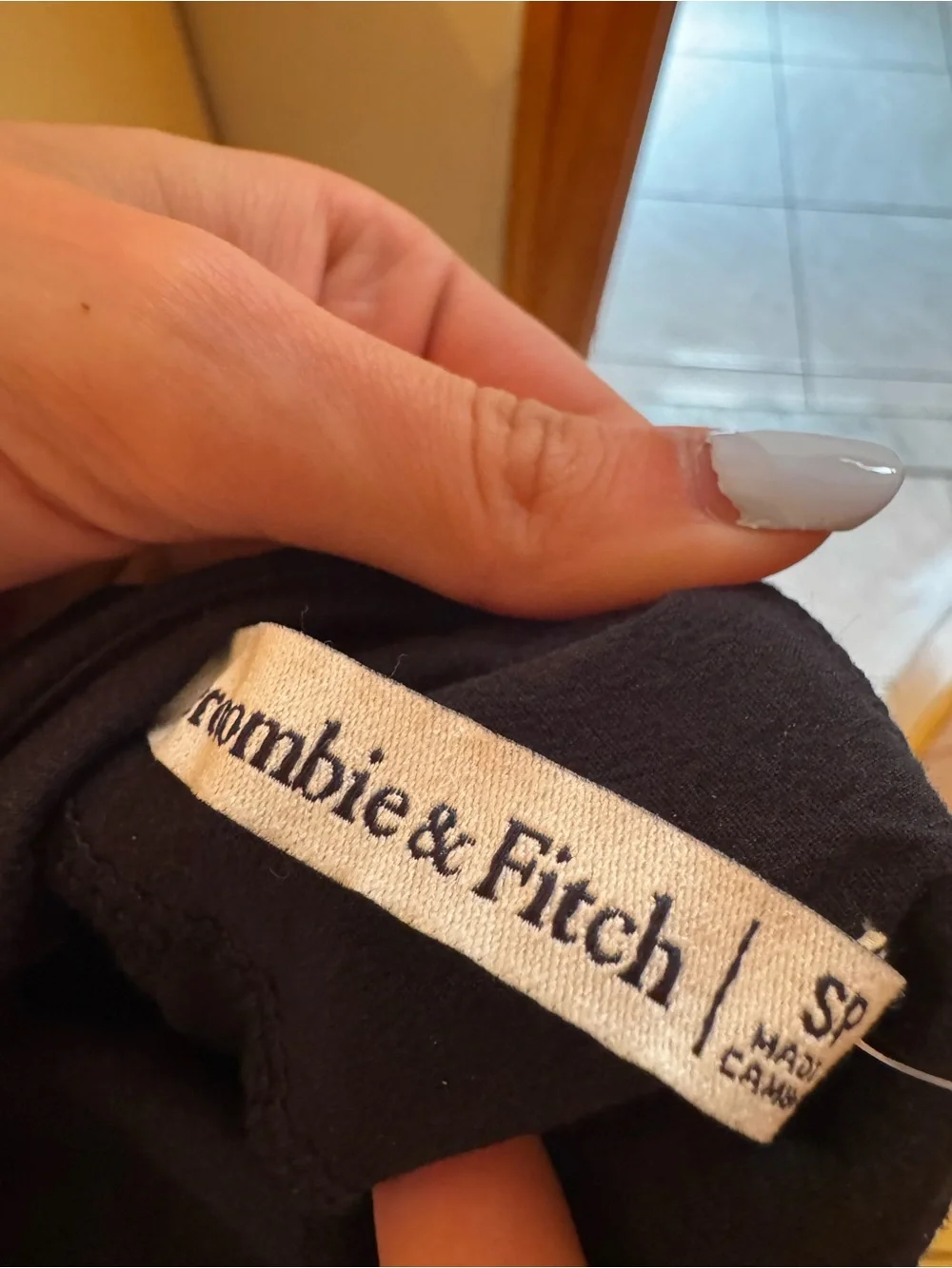 Abercrombie & Fitch Black Spaghetti Strap Mini Dress
